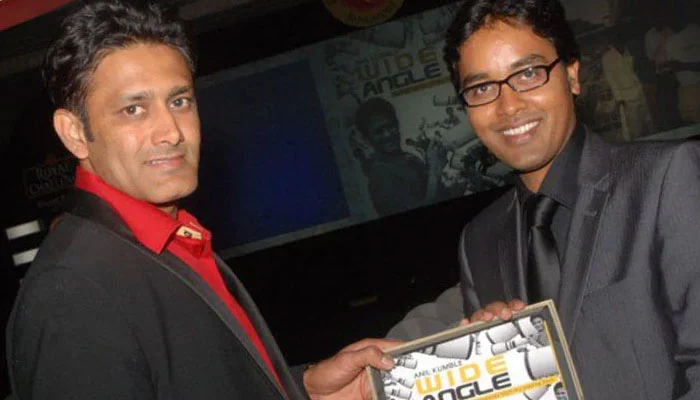 Rahul Kapoor with Anil Kumble at Wide Angle - Book Launch