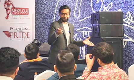  Leading Motivational speaker Rahul Kapoor delivers keynote on collaboration at MEXFLOW’s 2025 Annual Partners Meet.