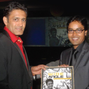 Image of Rahul Kapoor-Author with Anil Kumble Indian Cricketer & Coach