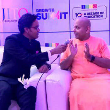 Image of Rahul Kapoor Mindset Coach with Gaur Gopal Das-Indian Internet Celebrity and Monk