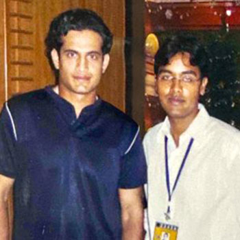 Image of Rahul Kapoor-Author with Irfan Pathan Indian cricket commentator