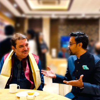 Image of Rahul Kapoor-Author with Raza Murad Indian Actor 