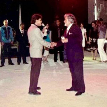 Image of Mindset Coach Rahul Kapoor with Geoffrey A. Ballotti CEO of Wyndham Hotels & Resorts